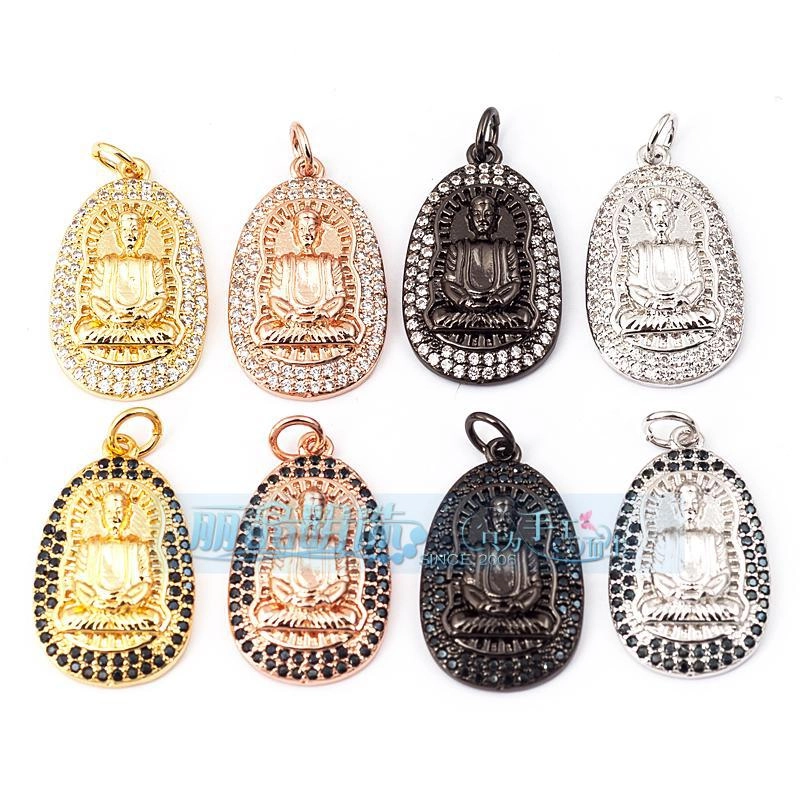 1 Piece Copper Buddha Pendant Jewelry Accessories