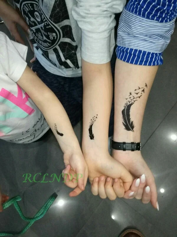 Waterproof Temporary Tattoo Sticker mandala henna bird feather body art tatto flash tatoo fake tattoos for girl women men 4
