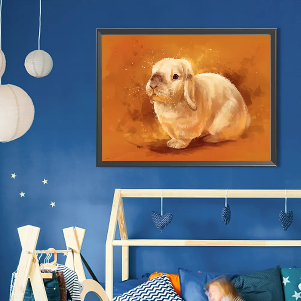 Full Round Diamond Painting 40*30cm - Rabbit