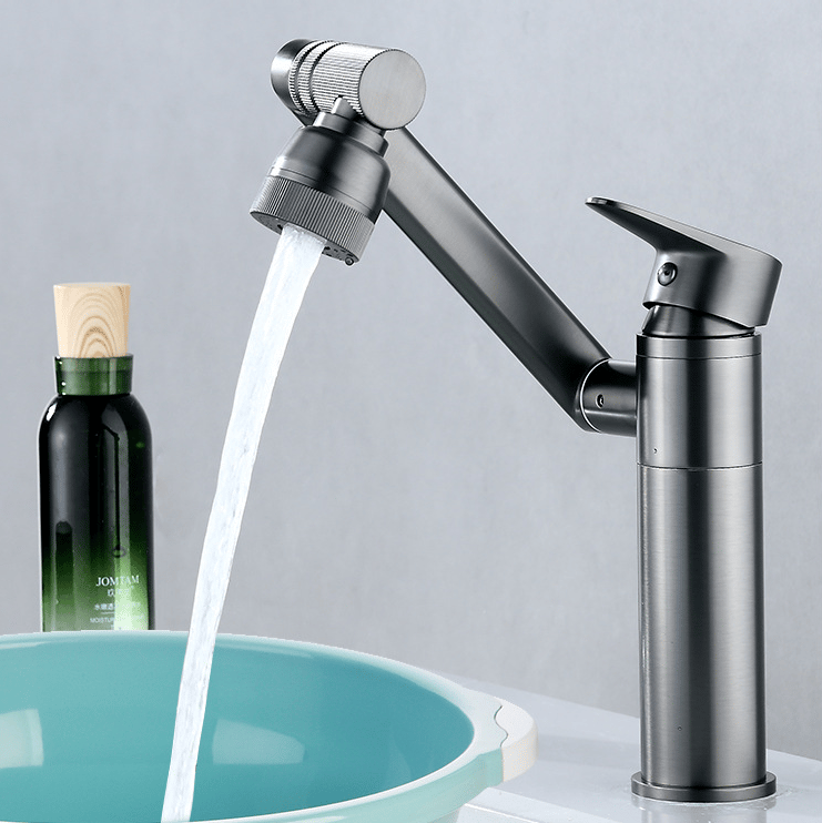 Single Hole Hot And Cold Water Faucet Universal Swivel Basin Faucet(Free 60cm Water Pipe)