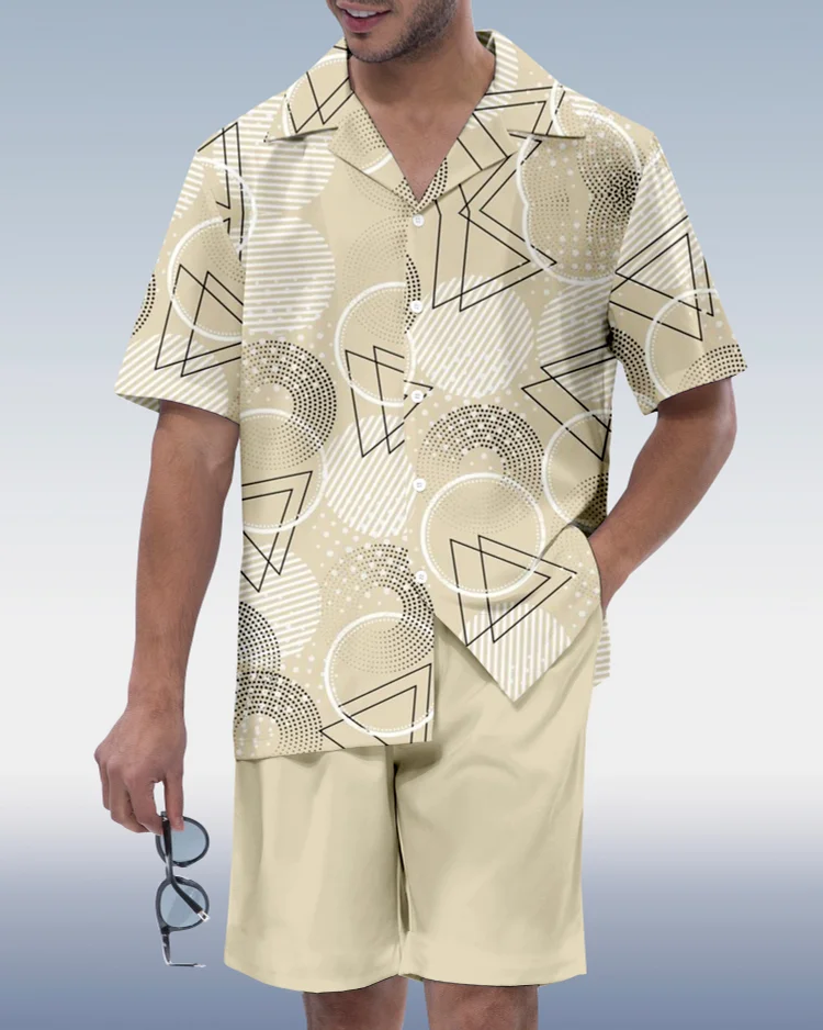 Suitmens Men's Hawaiian Vacation Short Sleeve Set 089