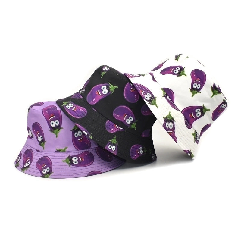 Unisex Artistic Fruit Vegetable Flat Eaves Bucket Hat