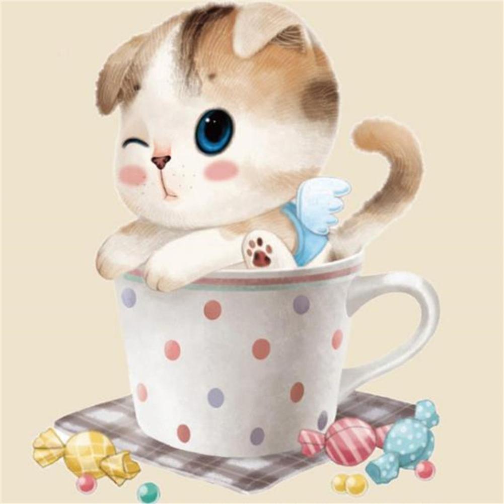 

Cute Cat-Round Drill Diamond Painting-30*30CM, 501 Original