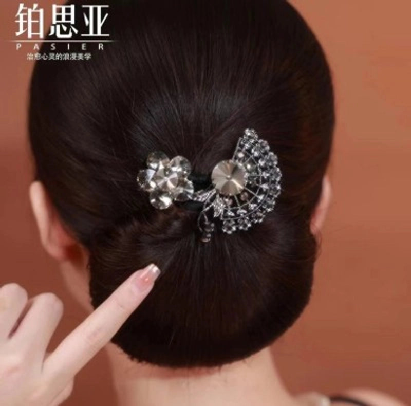 Women’s Minimalist Peacock Feather Flower Alloy Plating Inlay Rhinestones Hair Band