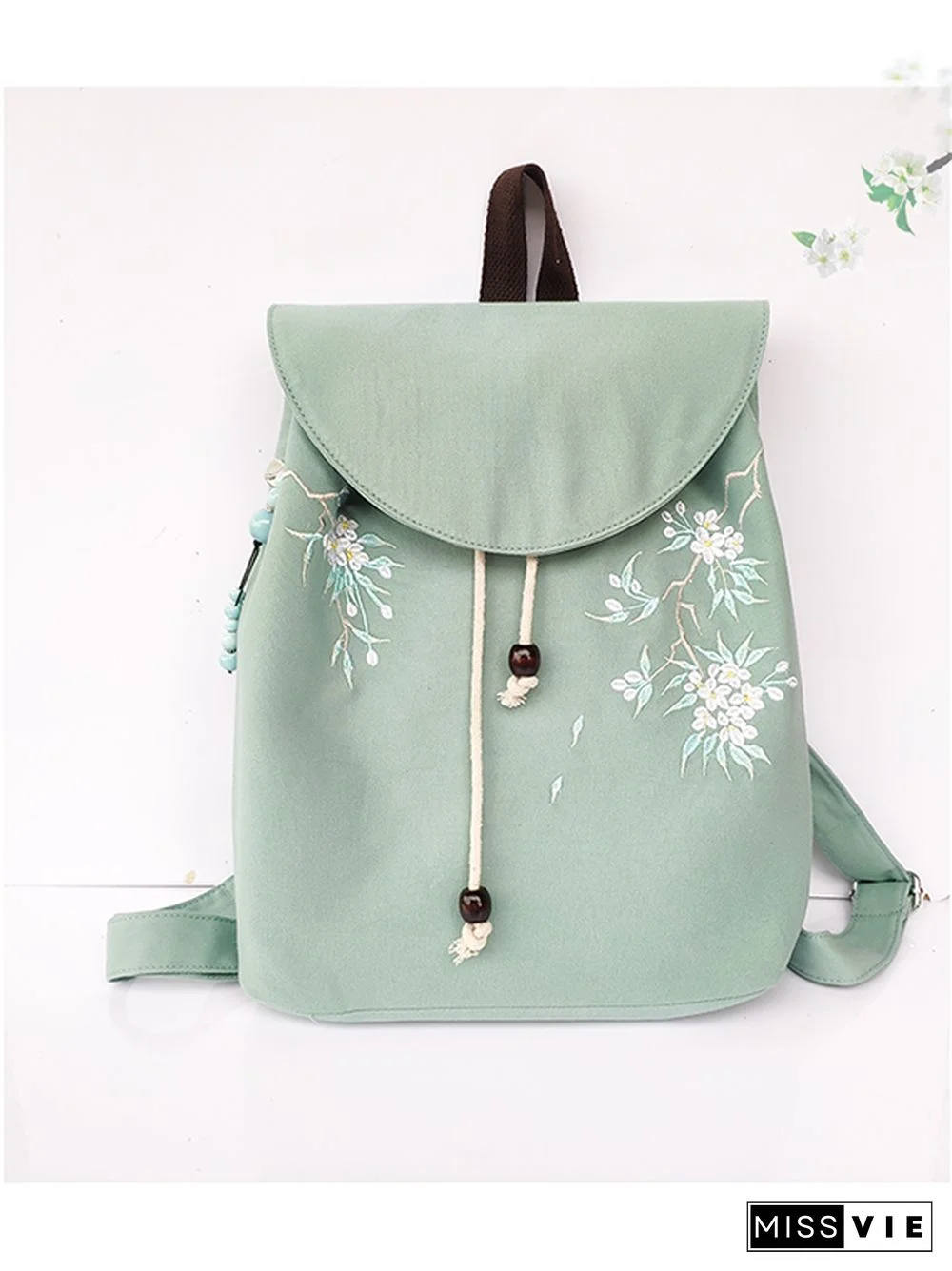 Vintage Flower Embroidery Backpack