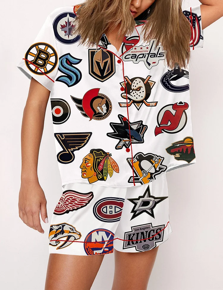 Women's All Hockey 32 Teams Pajama Set