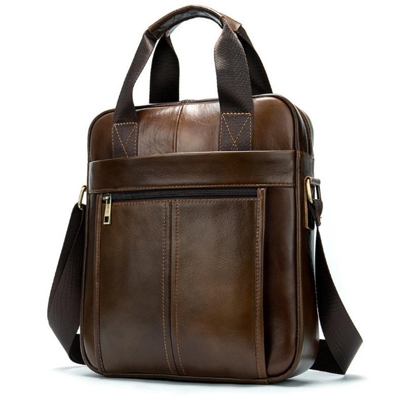 Premium Quality Fine Stitching Dual Top-Handled Adjustable Strap Business-Use Sling Bag