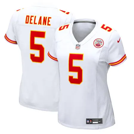Women's Kansas City Chiefs #5 Mansoor Delane Nike White 2026 NFL Draft Game Jersey