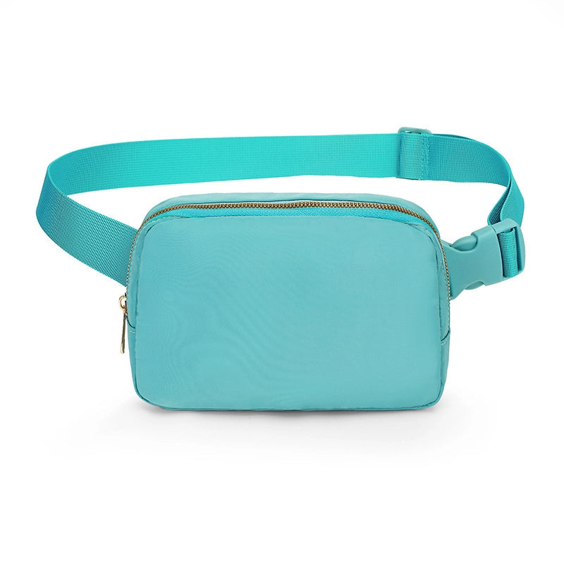 Unisex Small Polyester Solid Color Basic Classic Style Square Zipper Fanny Pack