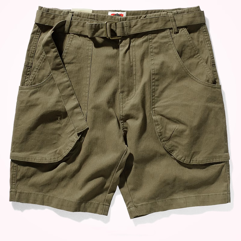 Men's Large Pocket Loose Casual Straight Elastic Work Shorts