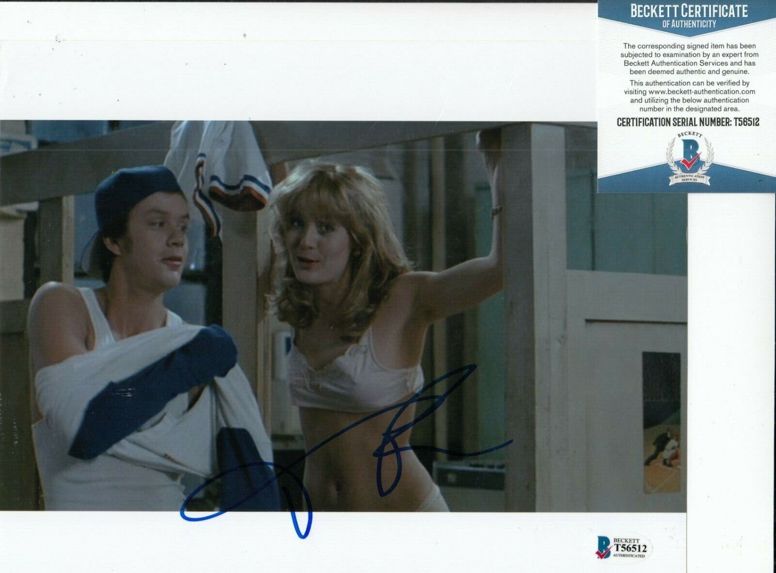 TIM ROBBINS signed (BULL DURHAM) Ebby Calvin Movie 8X10 Photo Poster painting BECKETT BAS T56512