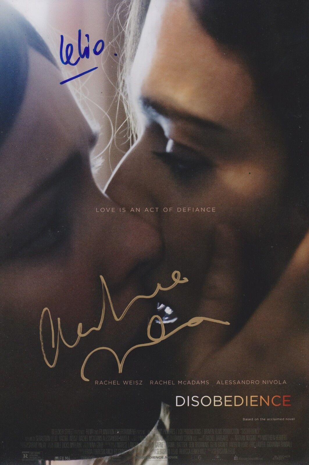 Alessandro Nivola/Sebastian Lelio Signed Disobedience 12x8 Photo Poster painting AFTAL