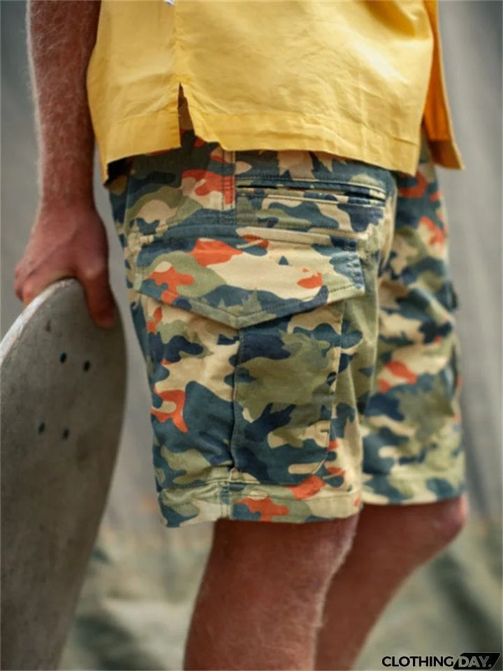 Men's Relaxed Fit Camouflage Cargo Shorts