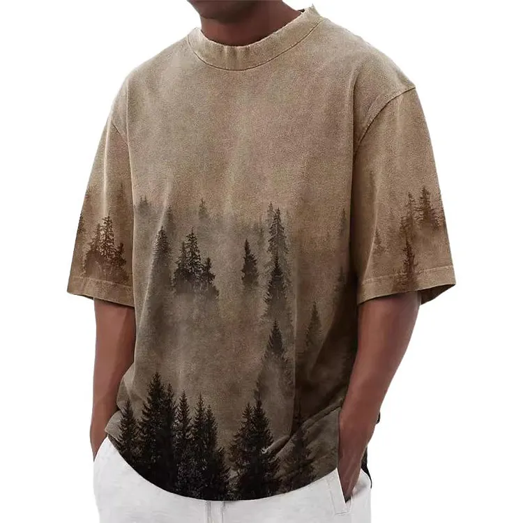 Men's Casual All-match Loose Short-sleeved Round Neck T-shirt