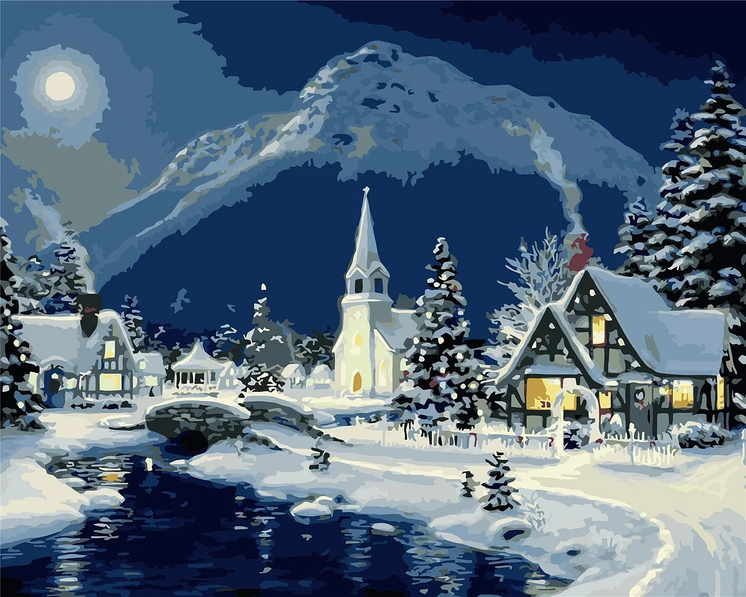 Christmas Paint By Numbers Kits UK WH-80669