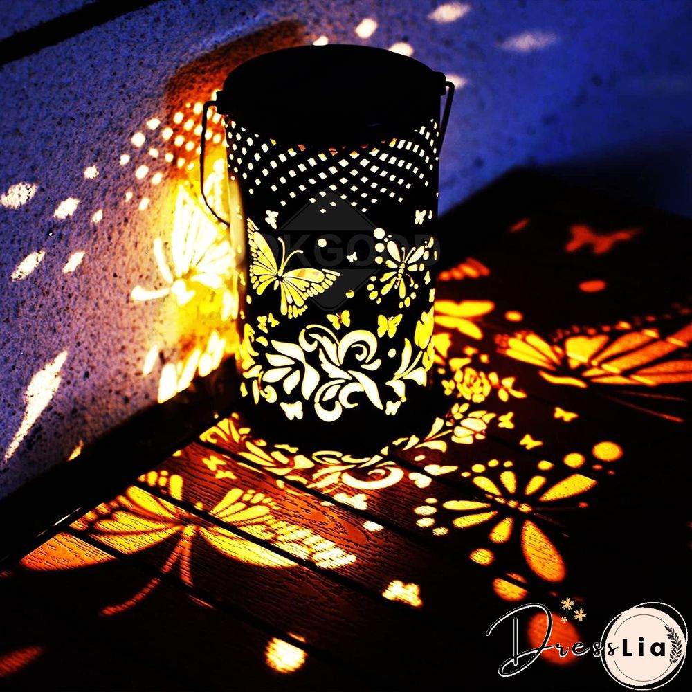 Waterproof Solar Metal Lantern For Outdoor Decoration