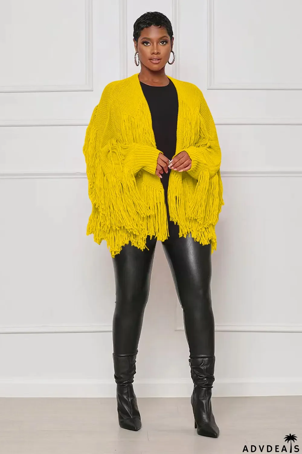 Solid Knits Tassel Cardigan Coat