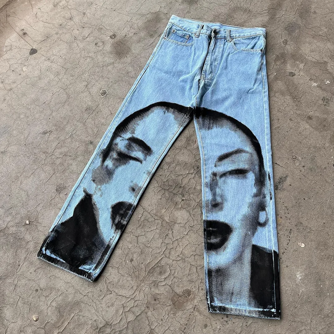 Personalized Sade Adu Print Pocket Jeans