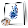 Blue Butterfly Flower-Paint by Numbers Acrylic Painting 40*40CM