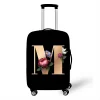 Stretch Printed Suitcase Cover Washable Luggage Protector Fits 18-32 Inch Luggage Letter pattern