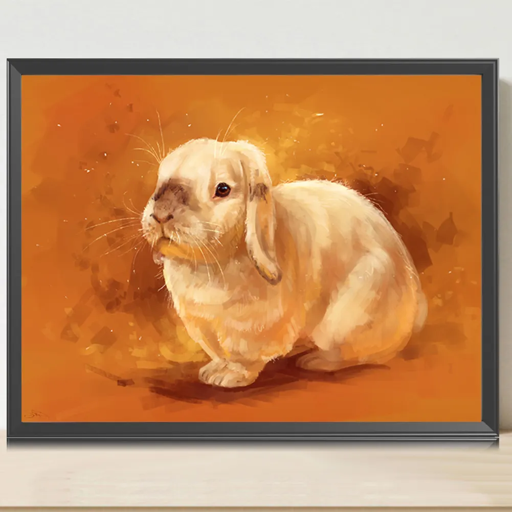 Full Round Diamond Painting 40*30cm - Rabbit