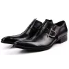European Style Mens Buckle Leather Dress Shoes