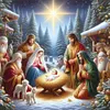 Nativity-14CT Stamped/Counted Cross Stitch 40*40cm/15.75*15.75in tapestrymarket