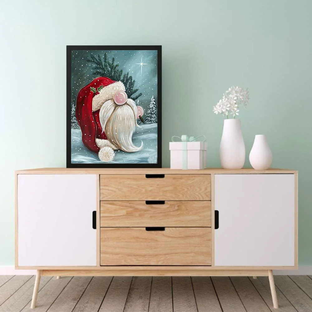 Diamond Painting - Full Round Drill - Christmas Gnome(30*40cm)