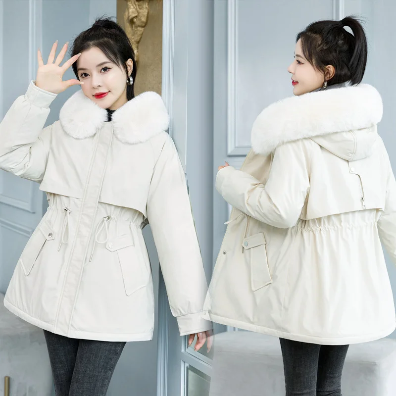 Toloer Cotton-Padded Jacket Female Long Style 2023 New Velvet Pie To Overcome Cotton-Padded Jacket Korean Version Loose Down Cotton Jacket Winter Coat-Outfit Ideas
