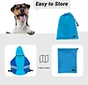 Large Dog Raincoat Adjustable Pet Water Proof Clothes Lightweight Rain Jacket Poncho Hoodies with Strip Reflective
