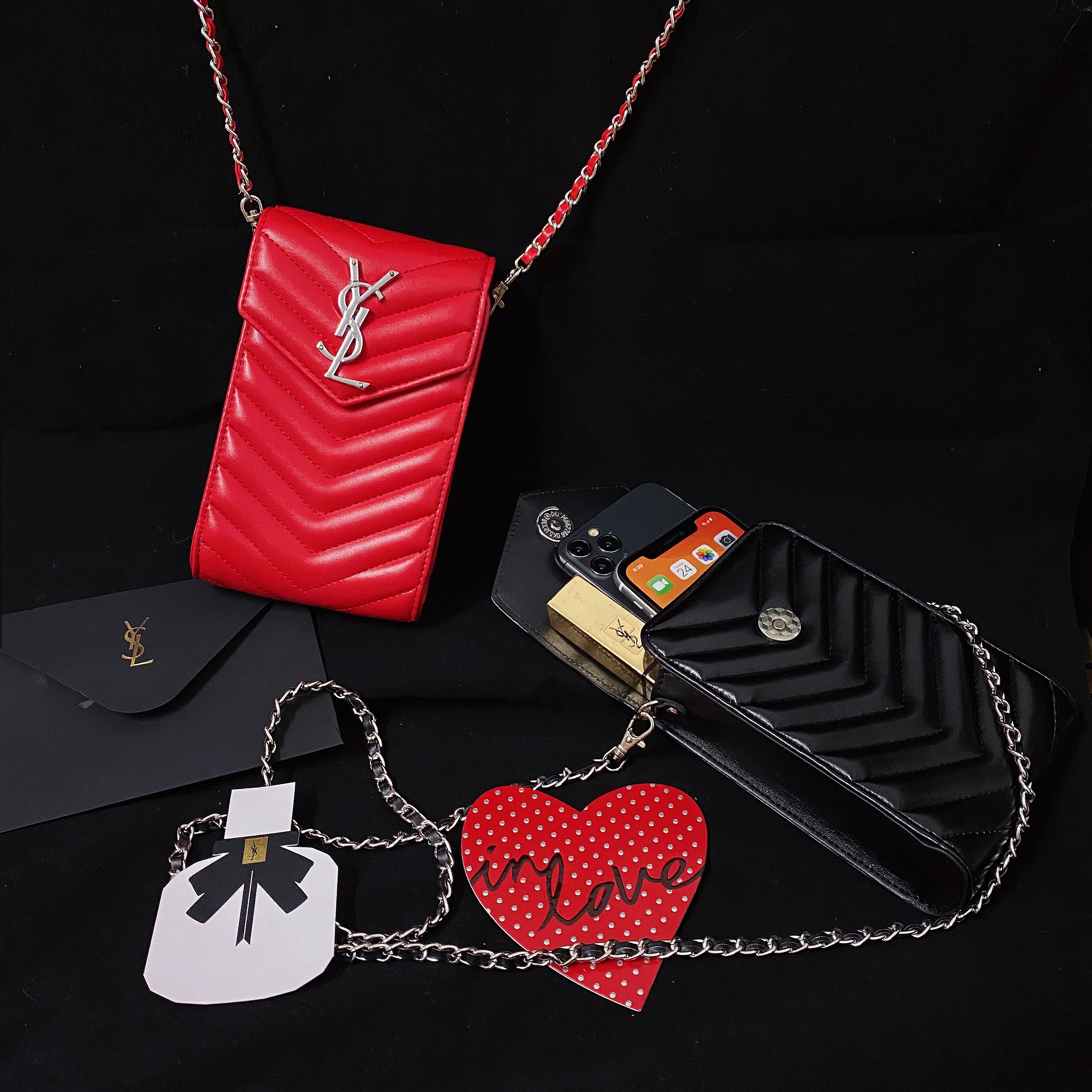 YSL Saint Laurent Loulou Satchel Elegant Phone Crossbody Bag Tote