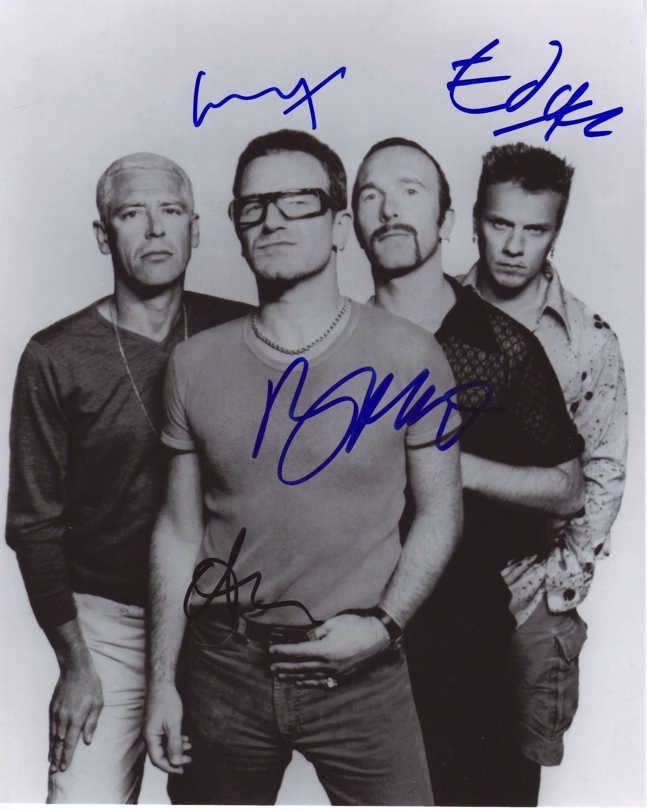 U2 ENTIRE GROUP AUTOGRAPH SIGNED PP Photo Poster painting POSTER