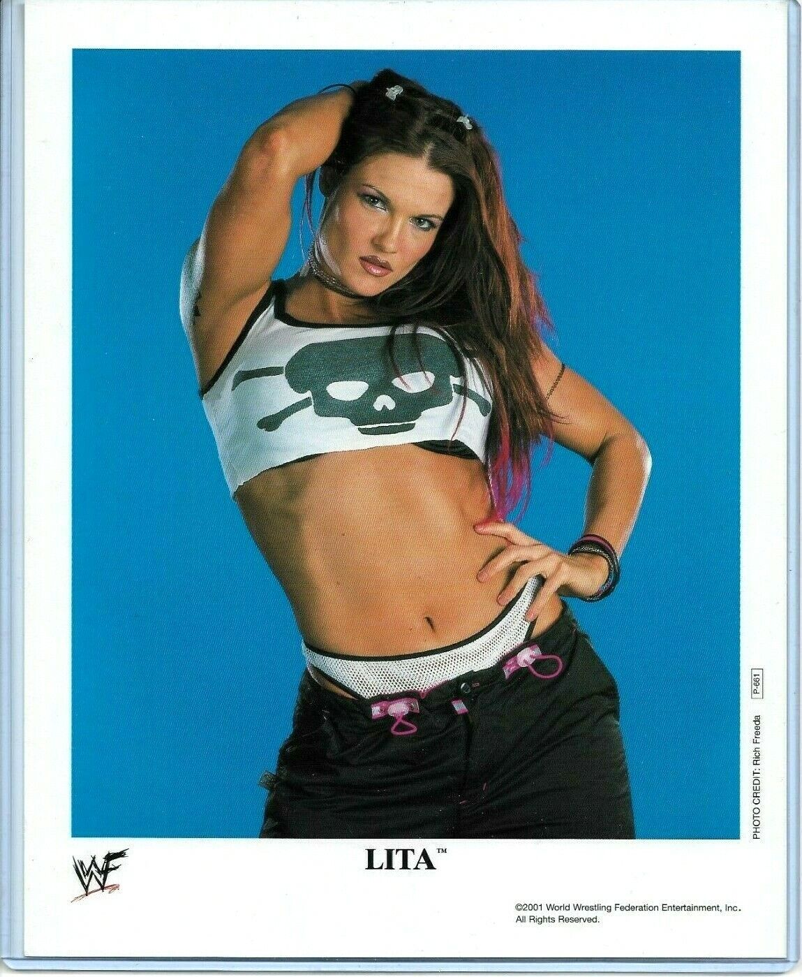 WWE LITA P-661 OFFICIAL LICENSED AUTHENTIC ORIGINAL 8X10 PROMO Photo Poster painting VERY RARE