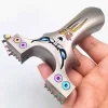 Titanium Alloy High-precision and Powerful Adult Field Outdoor Ejection Flat Leather Slingshot Toy