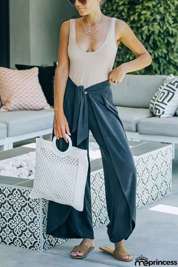 Summer Sizzle Tie Front Modal Blend Pants