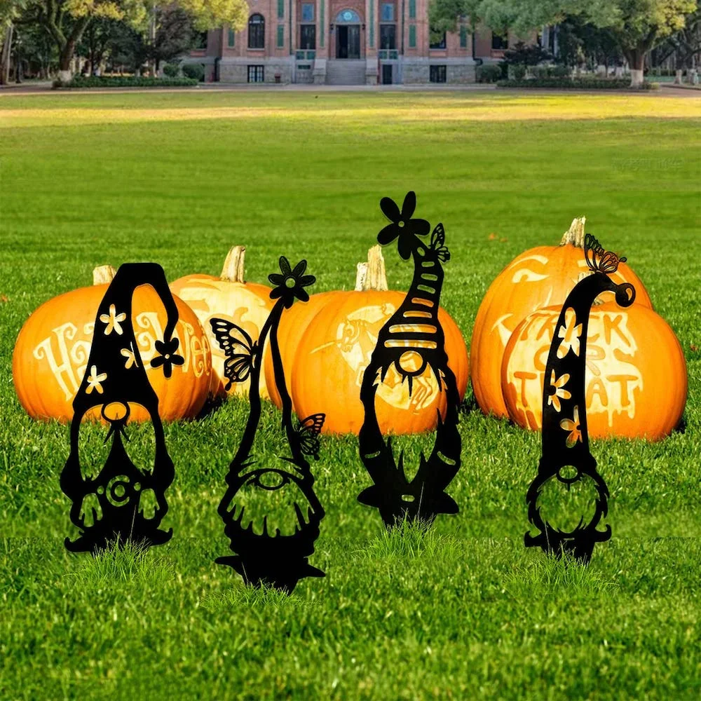 Garden Gnome Metal Silhouette