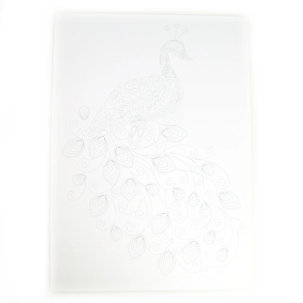 DIY Handmade Material Templates Tool Set Peafowl Quilling Paper Stripes