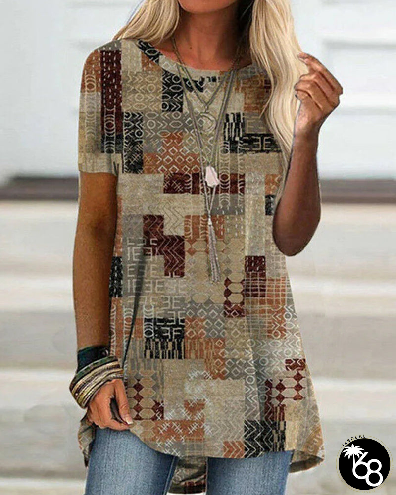 Short sleeve T-shirt with print | 168DEAL