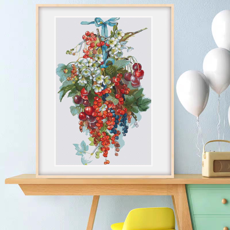 [ZZ3681-Harvest Fruit]  Painting Fairy Cross Stitch