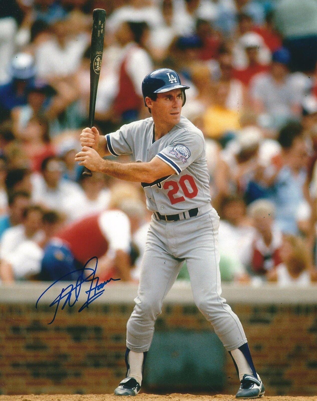 Signed 8x10 PHIL GARNER Los Angeles Dodgers Autographed Photo Poster painting w/ Show Ticket