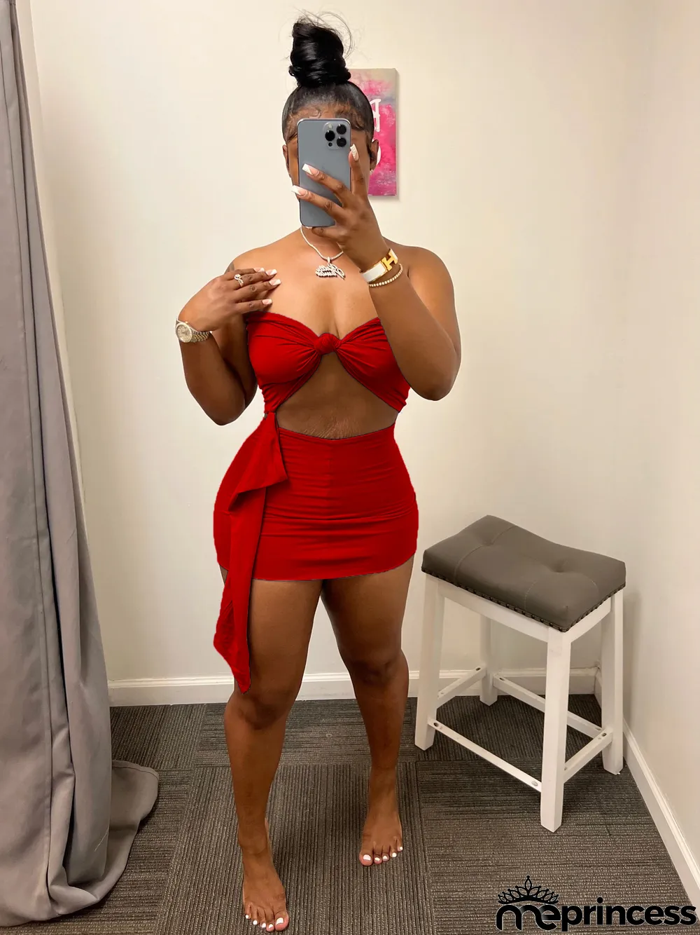 Women's Summer Casual Streamer Solid Strapless Two Piece