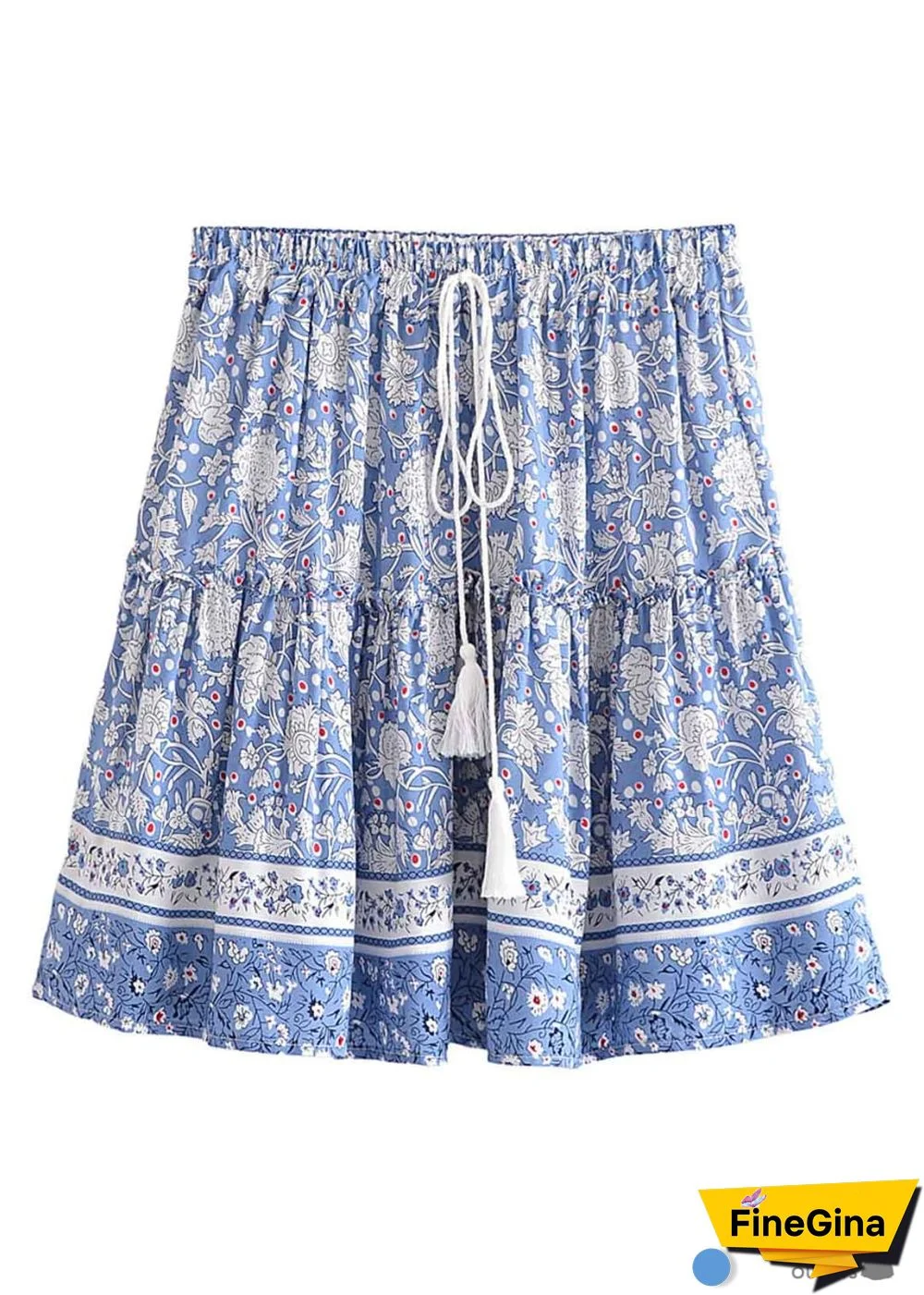 Boho Skirts in Wrap Skirt, Blue Sky and Daisy For Women