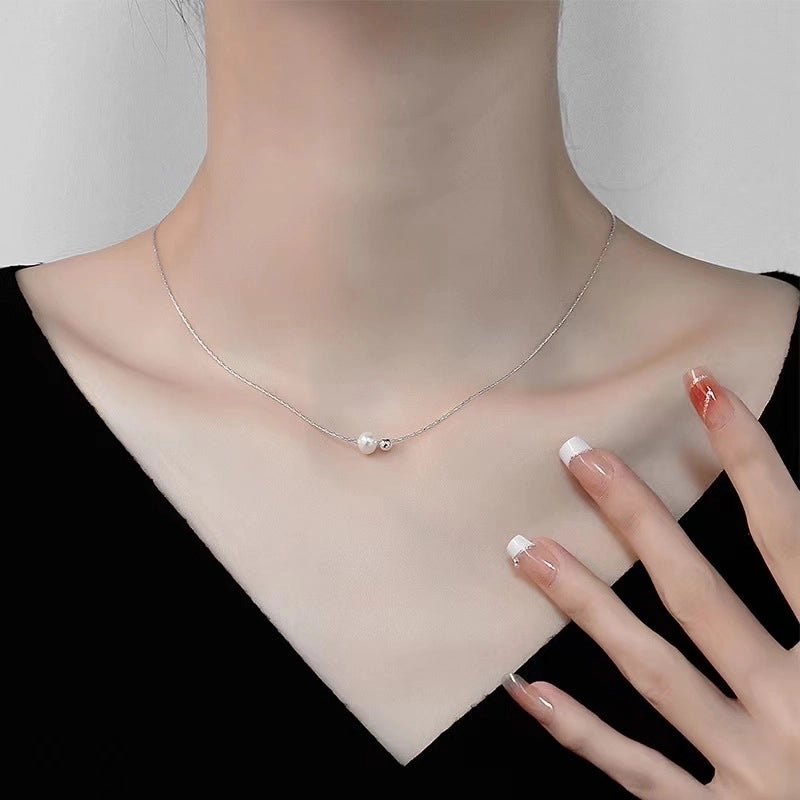 Sweet Minimalist Solid Color 304 Stainless Steel 18K Gold Plated Plating Pendant Necklace