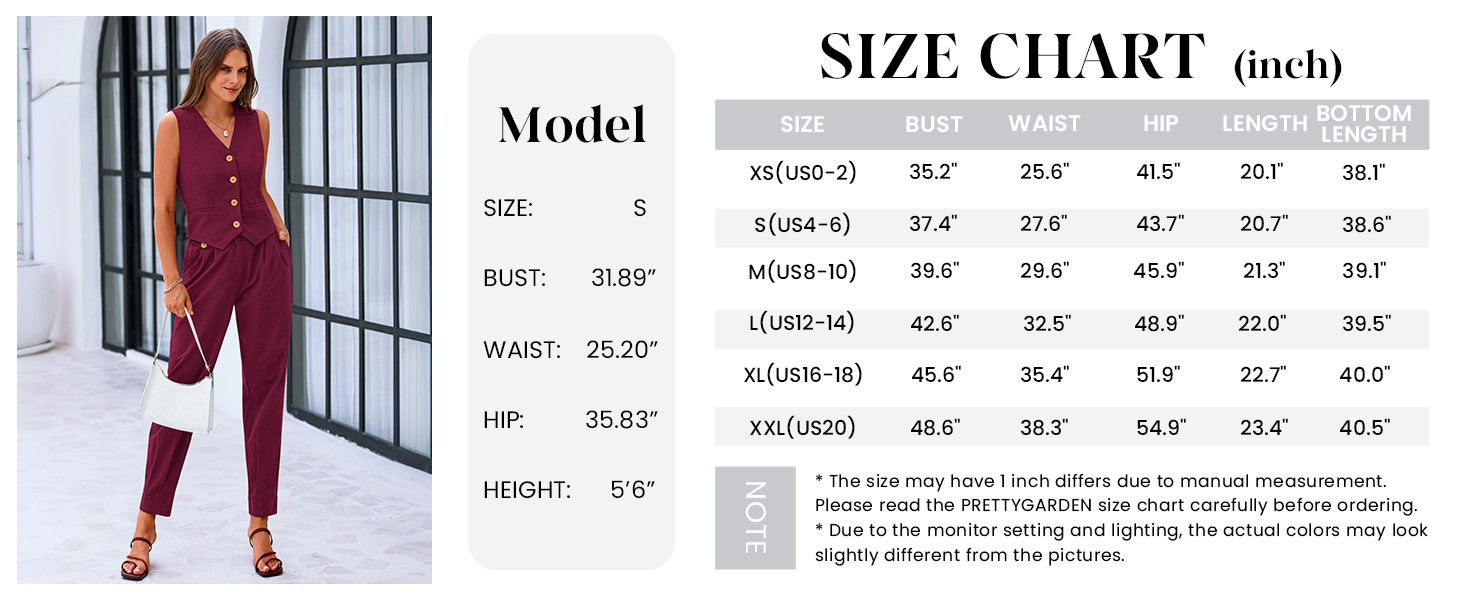 PRETTYGARDEN 2 Piece Sets for Women