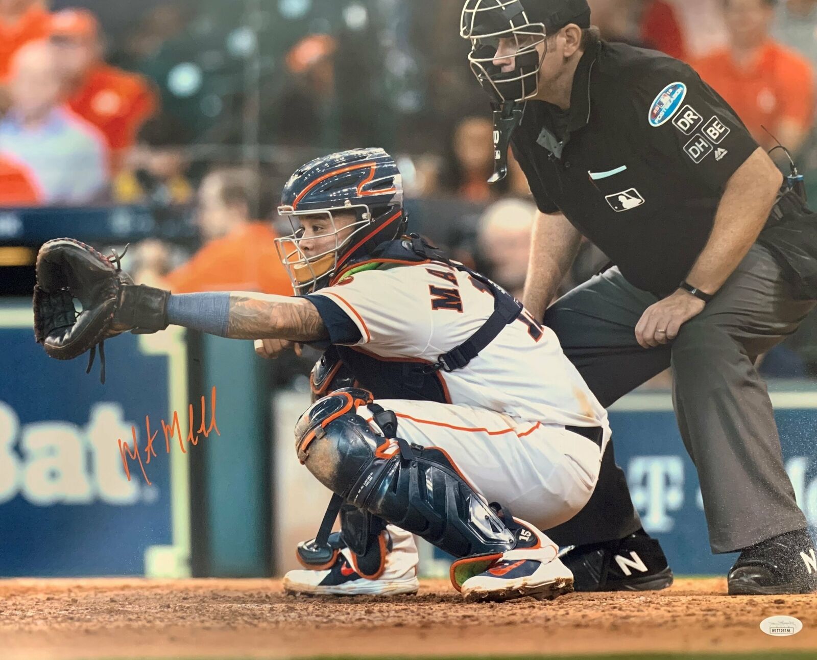 Martin Maldonado Signed 16x20 Photo Poster painting MLB Autographed Houston Astros JSA