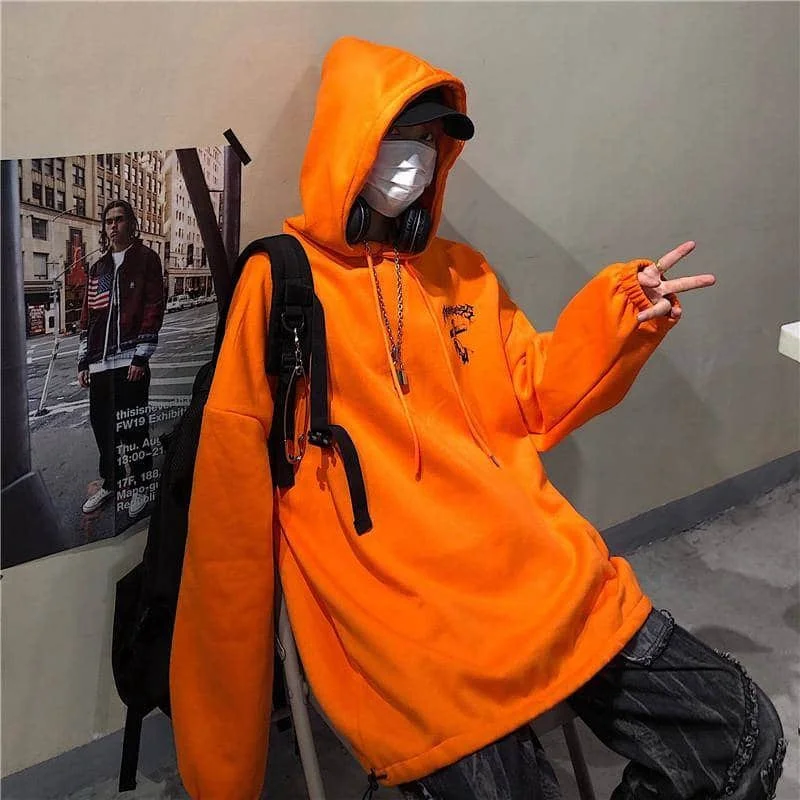 NiceMix Men's Hoodies Sweatshirts Autumn Women Men Hip Hop Male Hoodies Streetwear Punk Devil Print Hoodie Males Autumn Loose