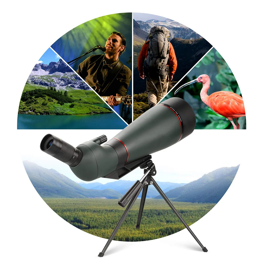BEBANG Spotting Scope, 25-75x100 Spotting Scope with Tripod and Phone Adapter, Waterproof Spotting Scope for Bird Watching, Target Shooting, Hunting