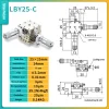 Precision micro-adjustment XY axis displacement platform, stainless steel LBX/LBY-40/50/60/70/80/100 manual slide
