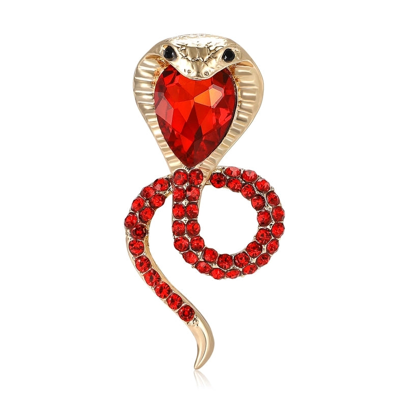 Elegant Shiny Pin Snake Alloy Unisex Brooches