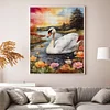Swan - 11CT Stamped Cross Stitch 40*50cm/15.75*19.69in